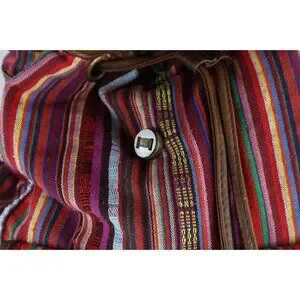 Vtg American Eagle Outfitters Distressed Rainbow Striped Top Loader Backpack Bag Vtg American Eagle Outfitters Distressed Rainbow Striped Top  main image 4